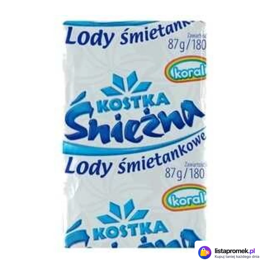 Lody Kostka Śnieżna Śmietankowa Koral