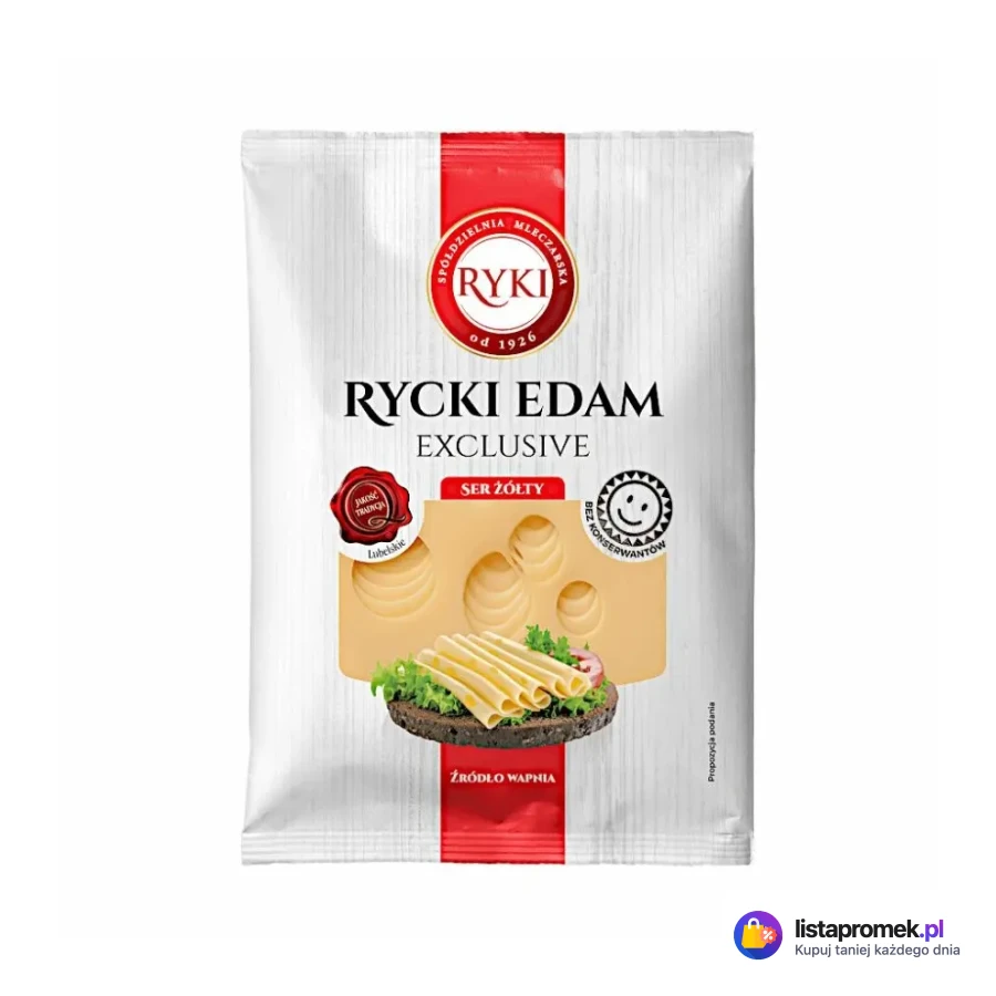 Ser żółty w plastrach Edam