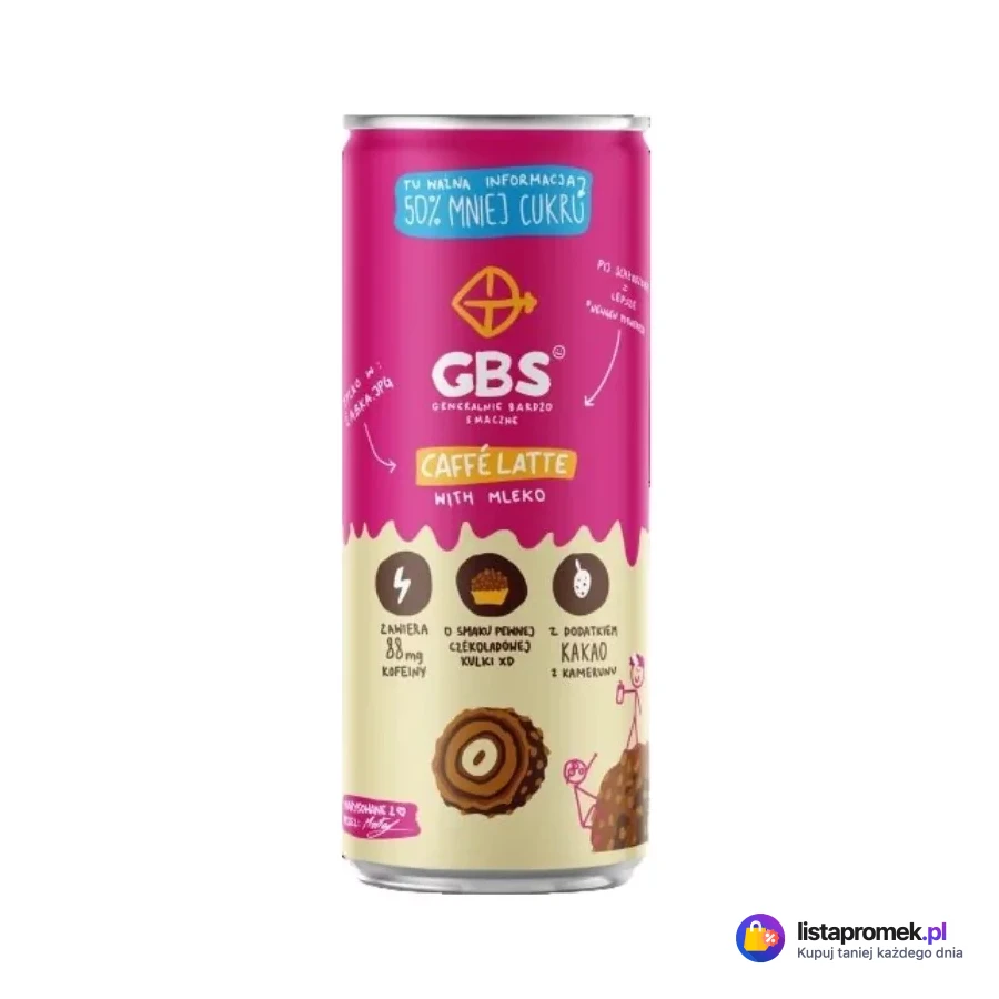 Napój mleczne latte czekoladowy herbatnik GBS