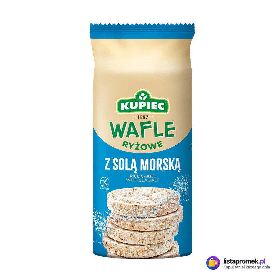 Wafle ryżowe z solą morską, naturalne