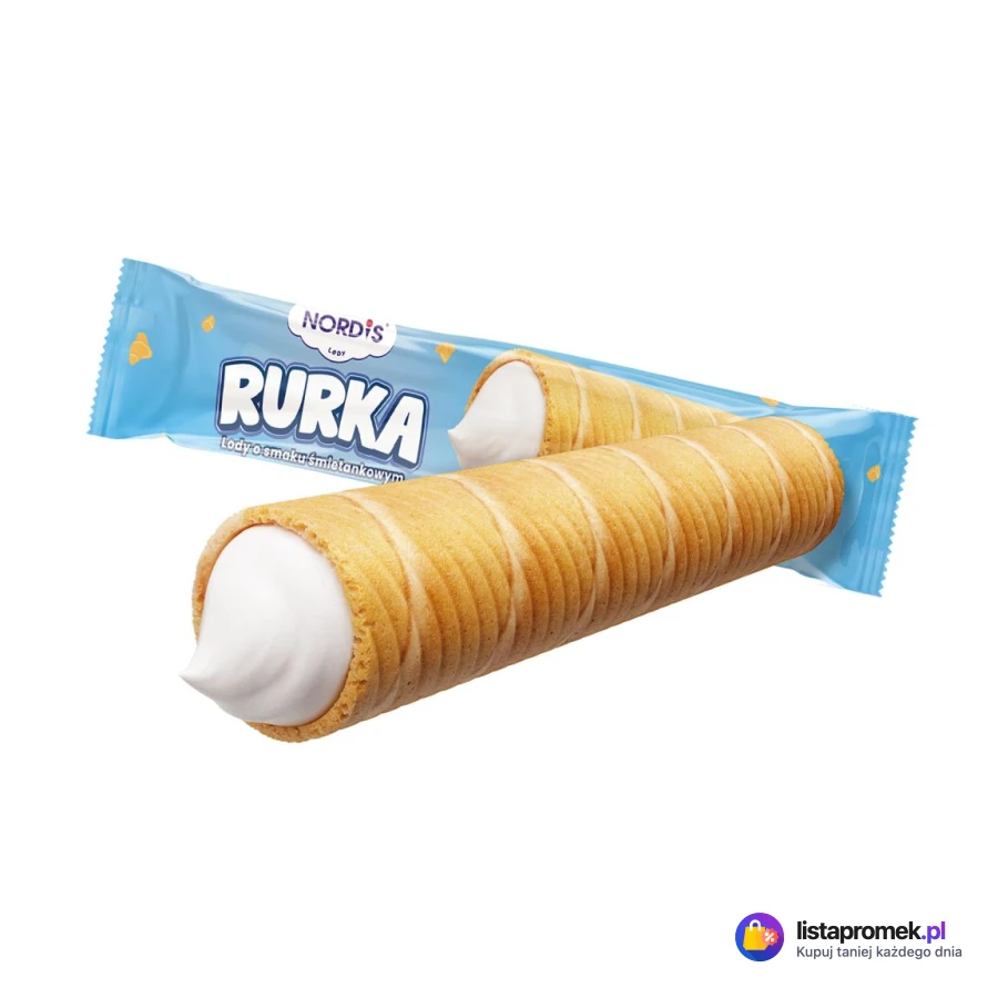 Lodowa rurka o smaku śmietankowym